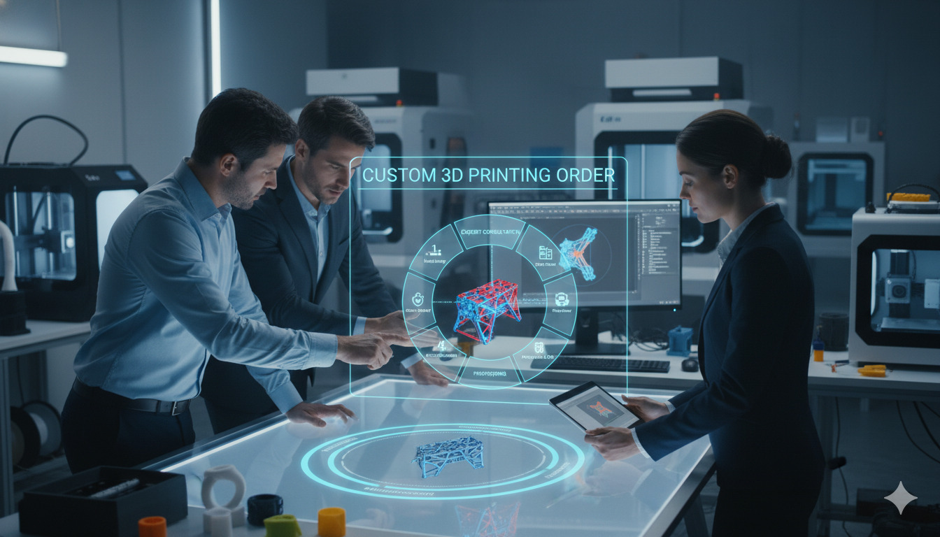 Custom 3D printing order consultation process