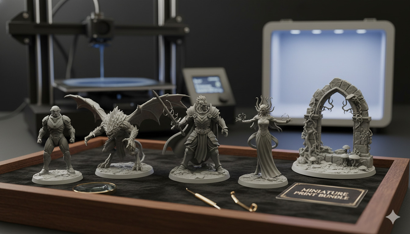 High-detail miniature printing set for collectors