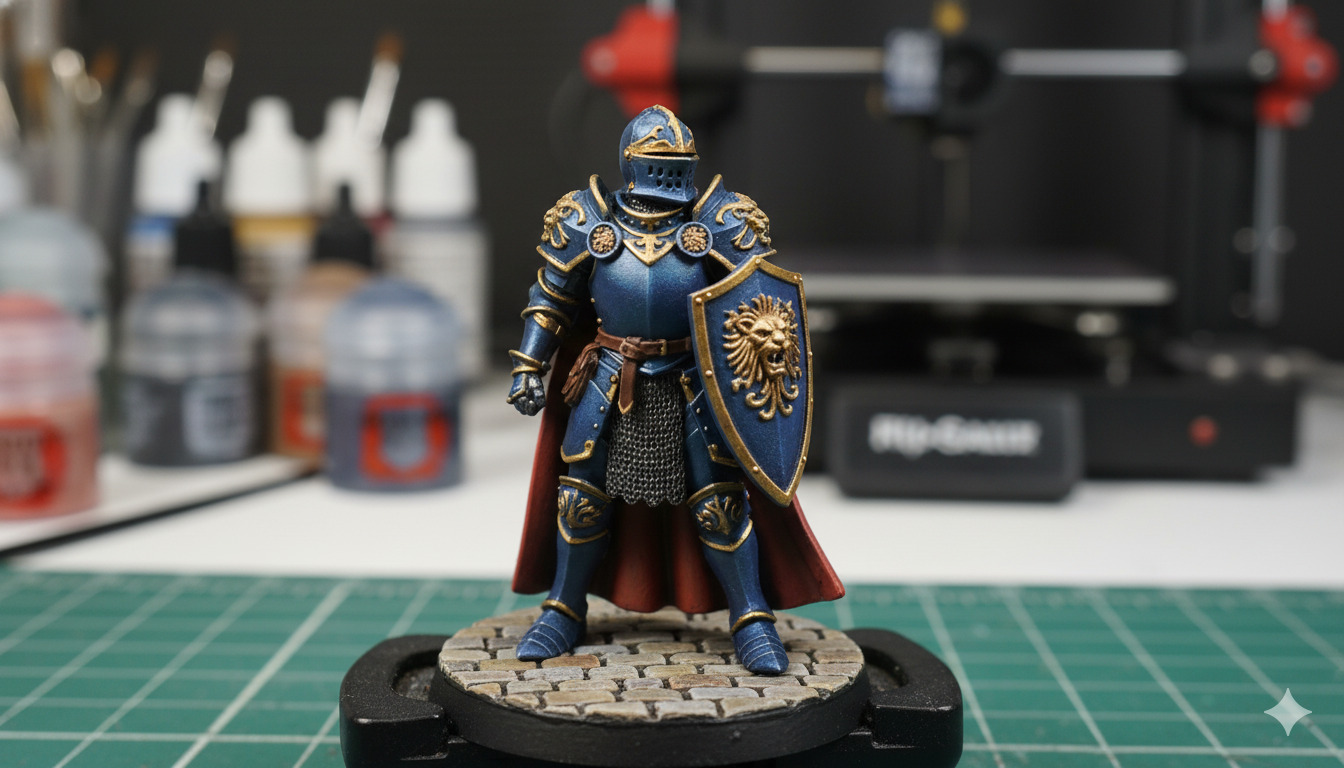 Detailed miniature figure with fine surface finish